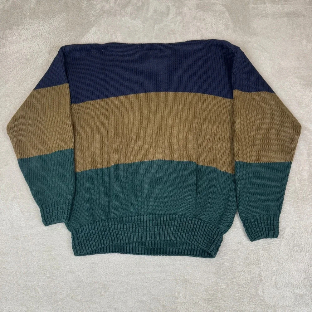 VTG 90s GAP‎ Sweater Mens L Multicolor Preowned Pullover Jumper Colorblock Cozy